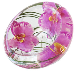 Emilio Robba Small Bowl of Fuchsia Phalaenopsis Orchids