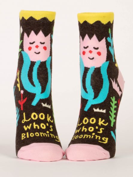 BlueQ Women's Ankle Sock: Look Who's Blooming