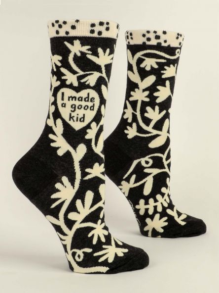 BlueQ Women's Crew Socks: "I made a good kid"