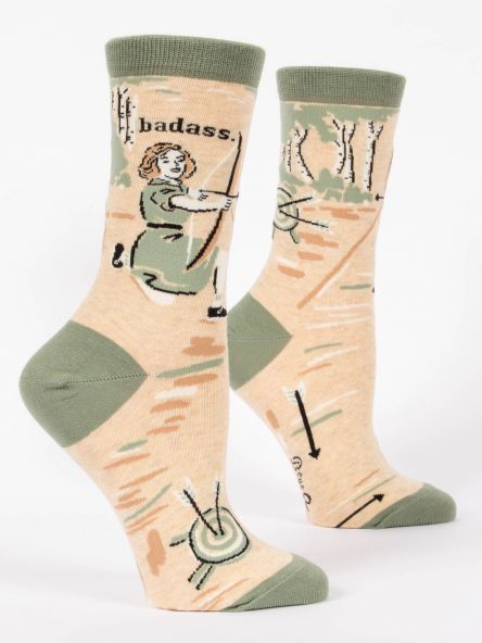 BlueQ Women's Crew Socks "Badass"