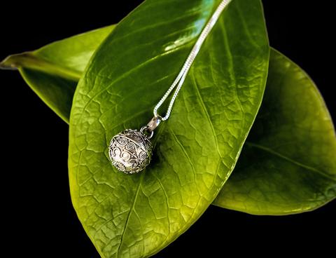 Bali "Small Scroll" Sterling Silver Fair Trade Dream Ball