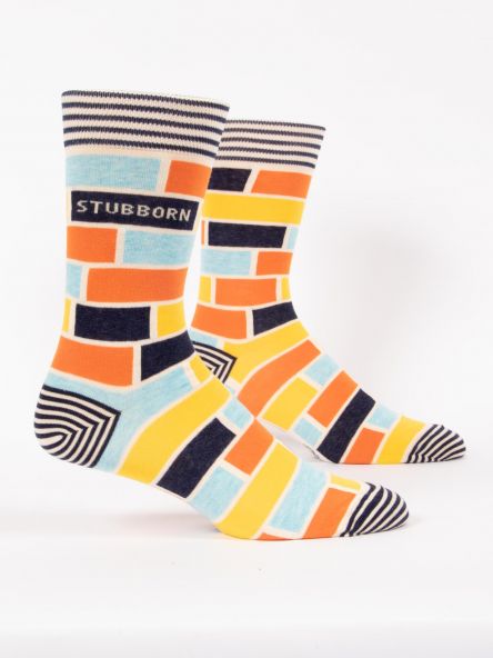 BlueQ Men's "Stubborn" Crew Socks