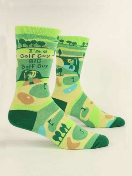 BlueQ Men's "I'm A Big Golf Guy" Crew Socks