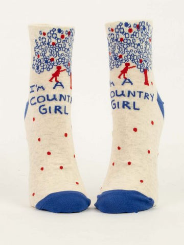 BlueQ Women's Ankle Socks: I'm A Country Girl