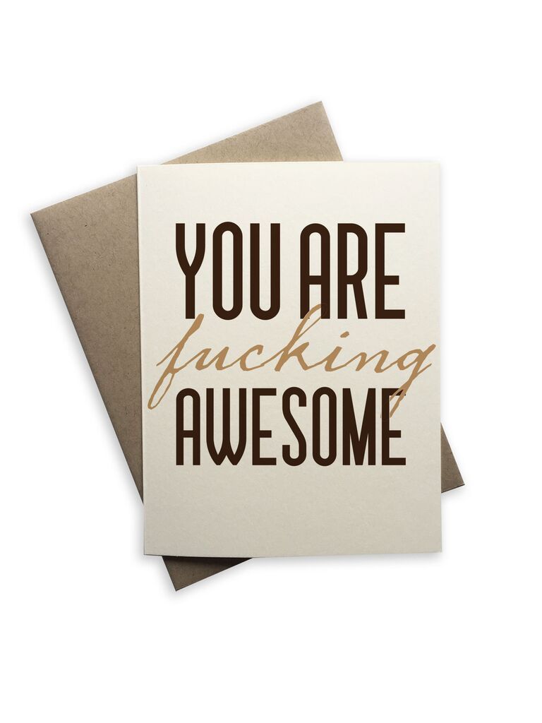 Tiramisu Card: You Are Fucking Awesome