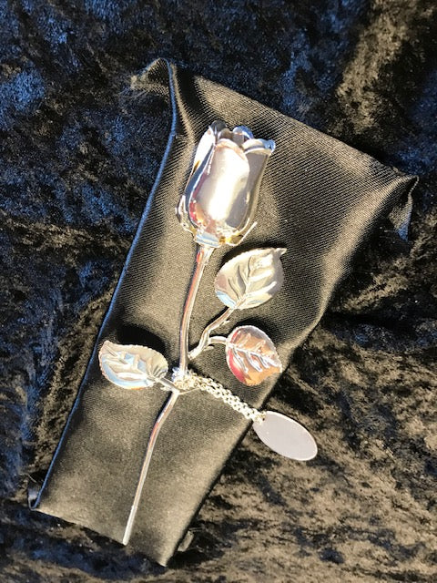 Silver Plated Rose