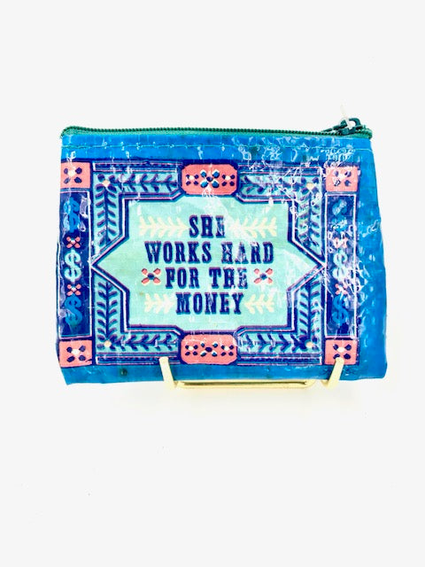 BlueQ She Works Hard Coin Purse
