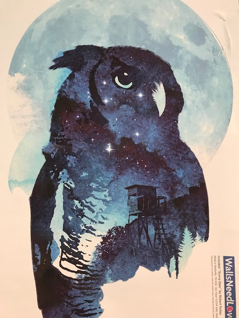 Robert Farkas: Peelable Wall Decoration: Midnight Owl