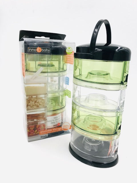 Packin' Smart Essentials 4 Tier Clear & Green w/Black Top