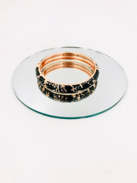 Enameled Floral Bracelets