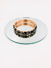 Enameled Floral Bracelets