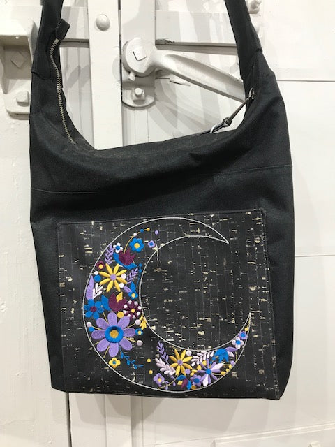 Dotty Dewulf Canvas Bag w/Cork Moon Accent