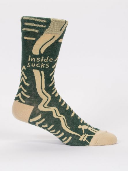 BlueQ Men's Crew Socks: Inside Sucks