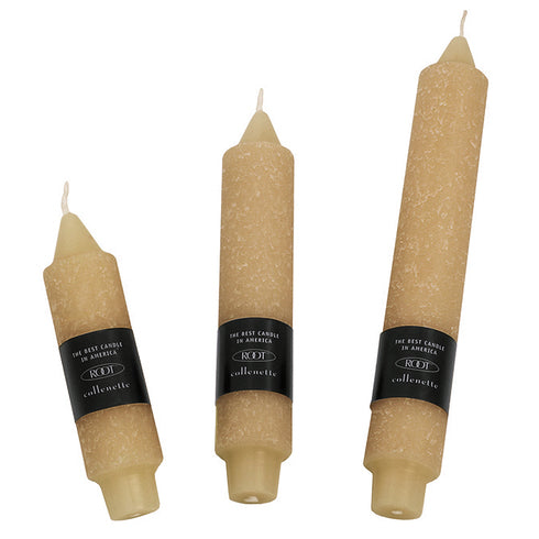 Root 7" Collenette Unscented Beeswax Blend Dinner Candles (Box of 4)