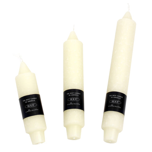 Root 7" Collenette Unscented Beeswax Blend Dinner Candles (Box of 4)