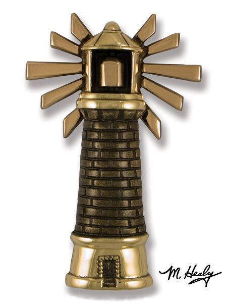 Michael Healy Door Knocker: Brass Lighthouse
