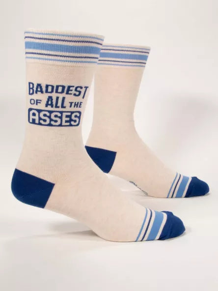 BlueQ Men's "Baddest of ALL the Asses" Crew Socks