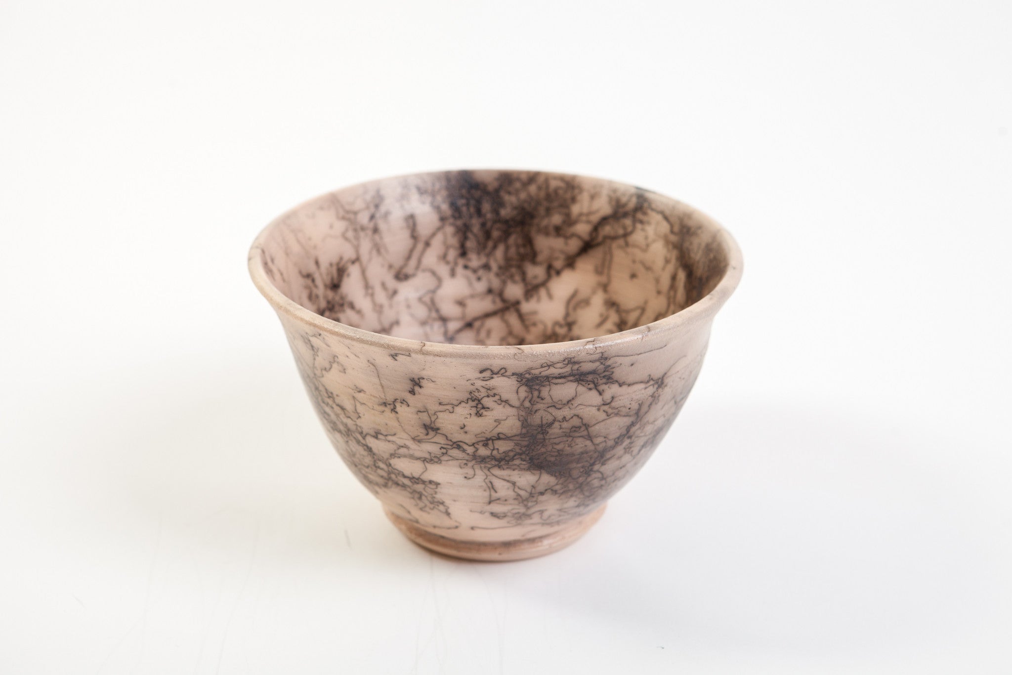 Large Ceramic Horsehair Raku Bowl