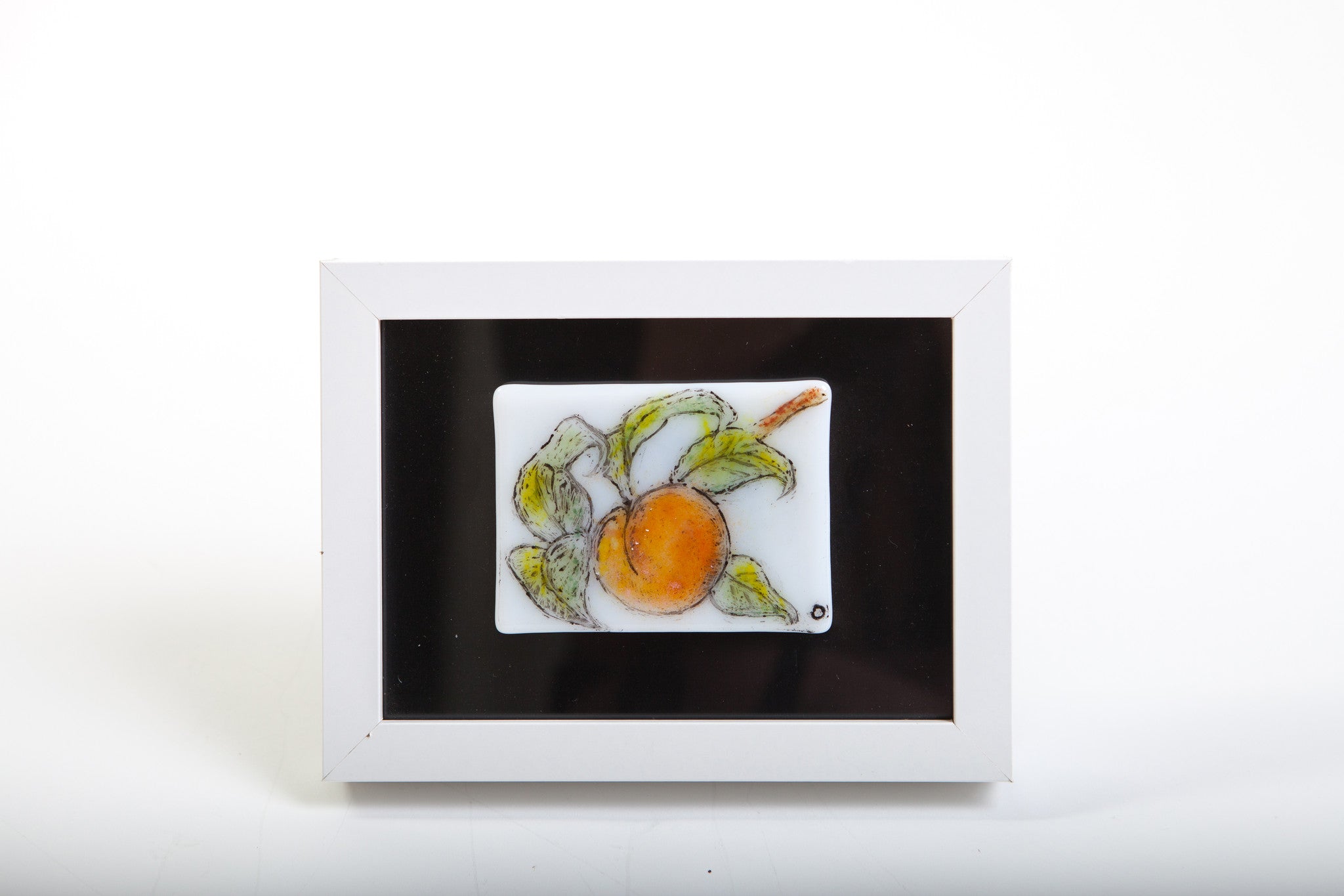 Odette Monaghan "One Peach" Fused Glass Painting