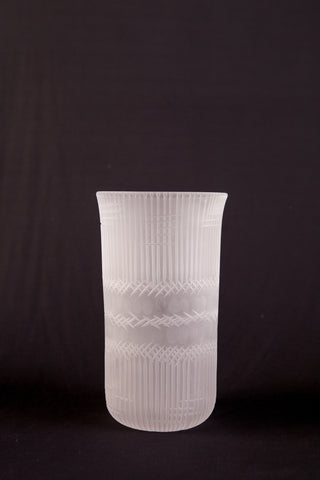 Brien Strancar Cut Glass Cylindrical Vase (Large)