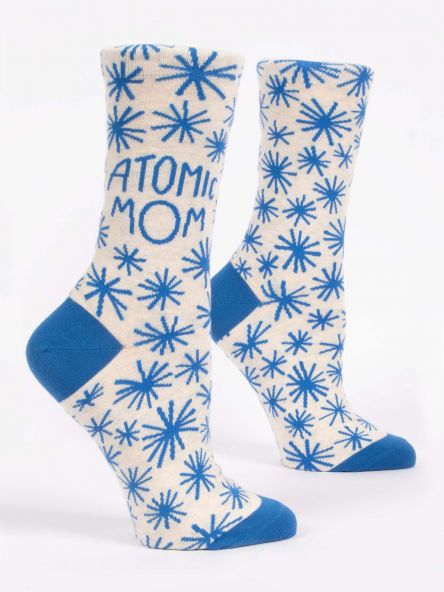 BlueQ Women's Crew Socks "Atomic Mom"