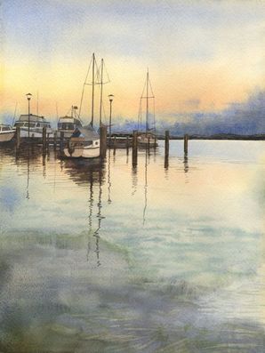 Barb Hahn: “Boats of Leland” Fine Art Print