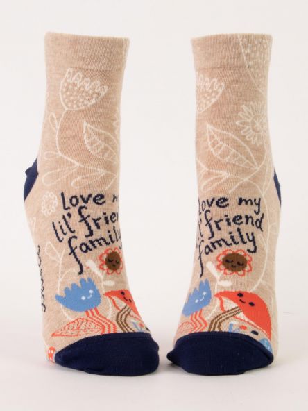 BlueQ Women's Ankle Sock: Love my lil' friend family