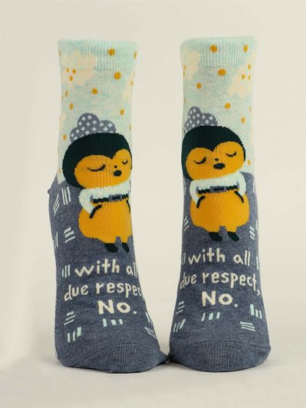 BlueQ Women's Ankle Socks "with all due respect, NO."
