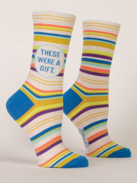 BlueQ Women's Crew Socks "These Were A Gift"