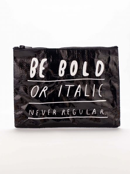 BlueQ "Be Bold" Zipper Pouch