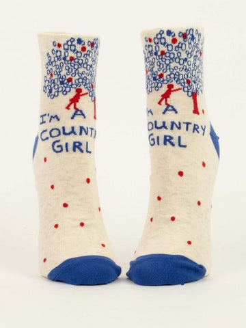 BlueQ Women's Ankle Socks: I'm A Country Girl
