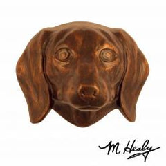 Michael Healy Door Knocker: Oiled Bronze Cast Aluminum Dog Knocker (Dachshund)