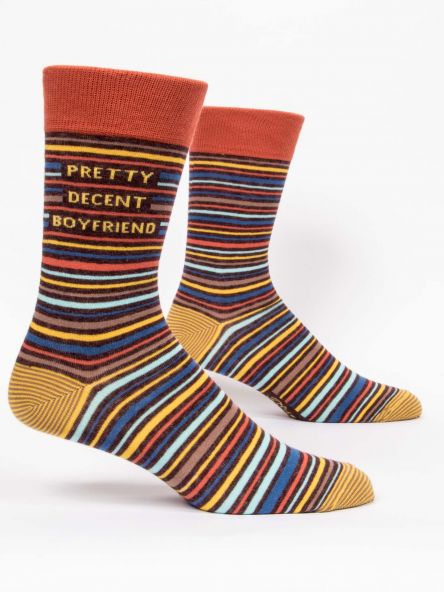 BlueQ Men's Crew Socks: Pretty Decent Boyfriend