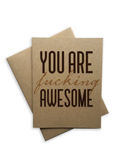 Tiramisu Card: You Are Fucking Awesome