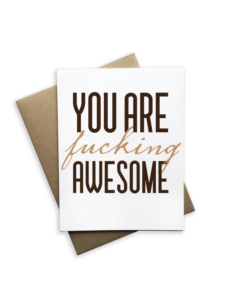 Tiramisu Card: You Are Fucking Awesome