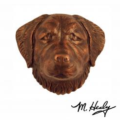 Michael Healy Door Knocker: Oiled Bronze Cast Aluminum Dog Knocker (Golden Retriever)
