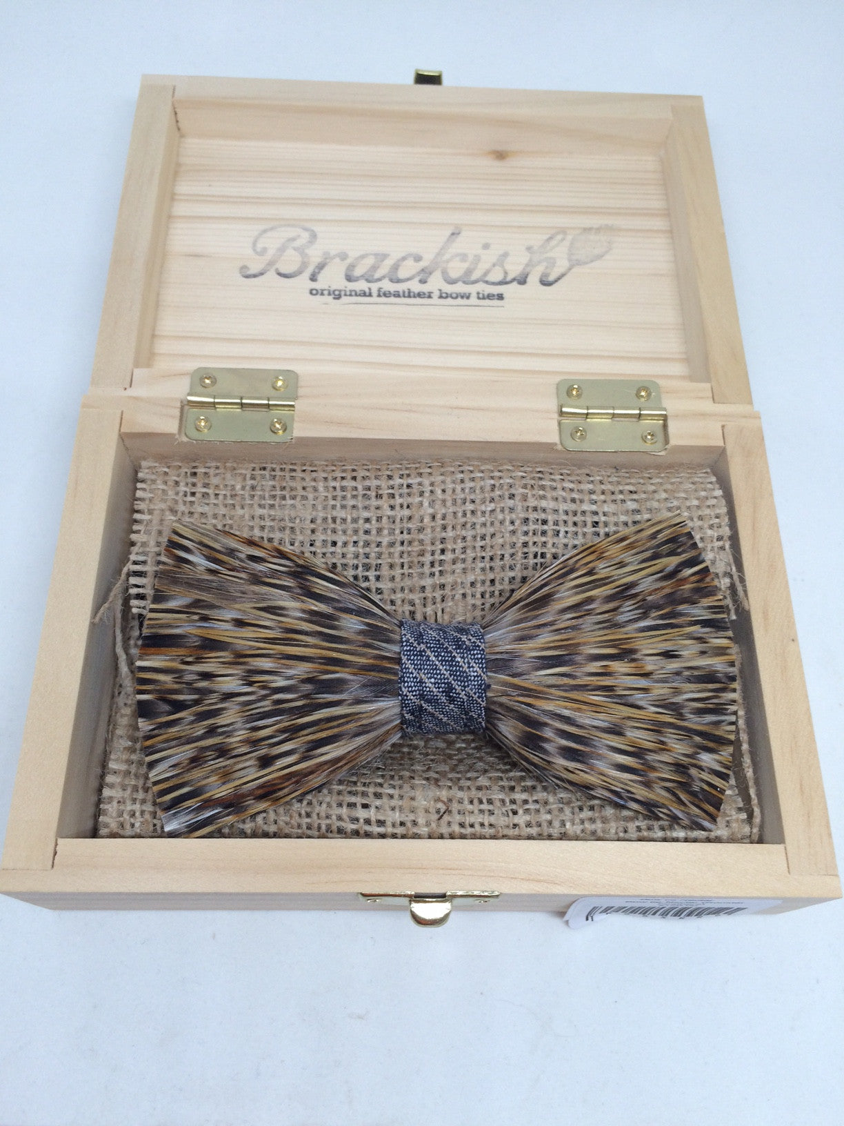 Original Feather Bow Tie in Peacock by Brackish Bow Ties
