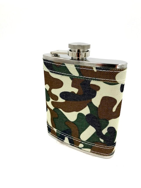 Stainless Steel "Camo" Hip Flask