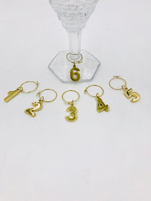 True Wine Glass Charms 14k Gold