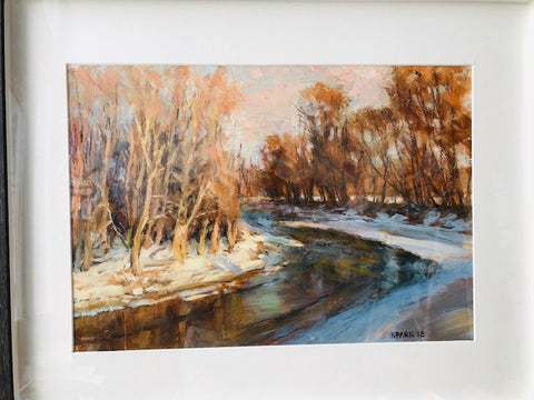 Kyle Park: "Frozen River" Oil Painting