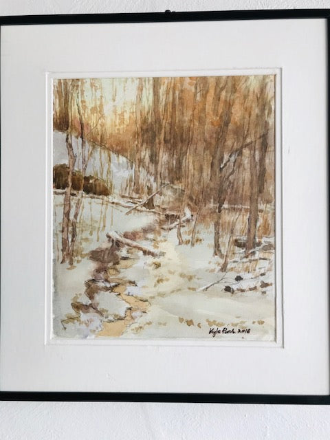 Kyle Park: "Creek" Watercolor Painting