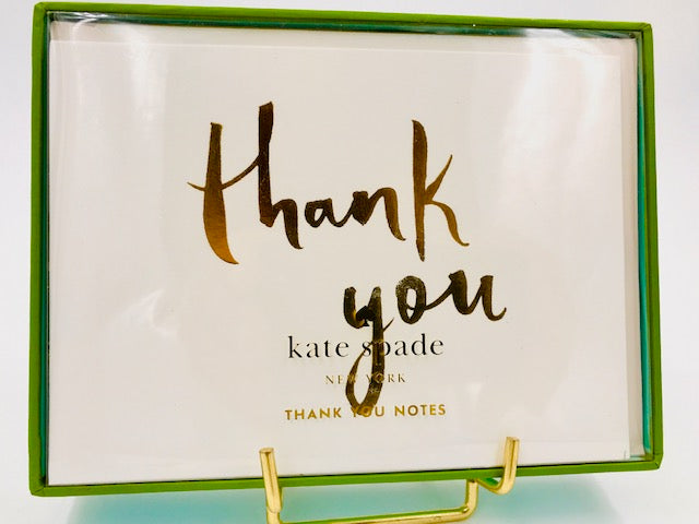 Kate Spade Gold Thank You Note Card Set-