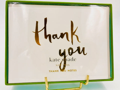 Kate Spade Gold Thank You Note Card Set-
