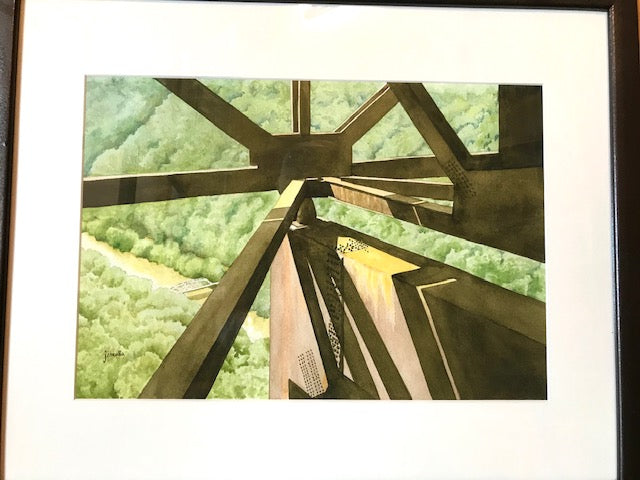 Janealla Killebrew: "Under the Bridge, Over the Bridge" Reproduction Print