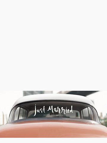 Just Married Window Cling