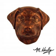 Michael Healy Door Knocker: Oiled Bronze Cast Aluminum Dog Knocker (Labrador Retriever)
