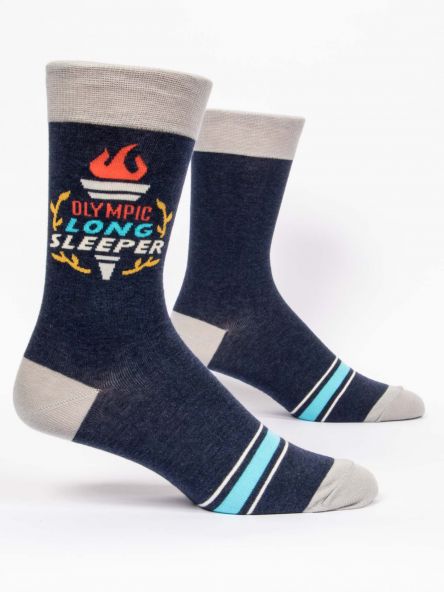 BlueQ Men's Crew Socks: Olympic Long Sleeper