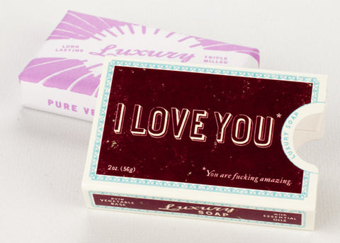 BlueQ Luxury Bar Soap: I Love You