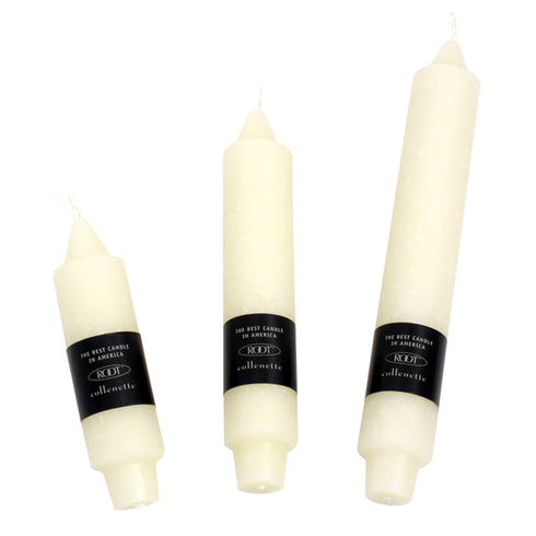 Root 7" Collenette Unscented Beeswax Blend Dinner Candles  (Box of 4)