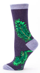 BlueQ Women's Crew Socks: Kale Is On Everything...Even Socks